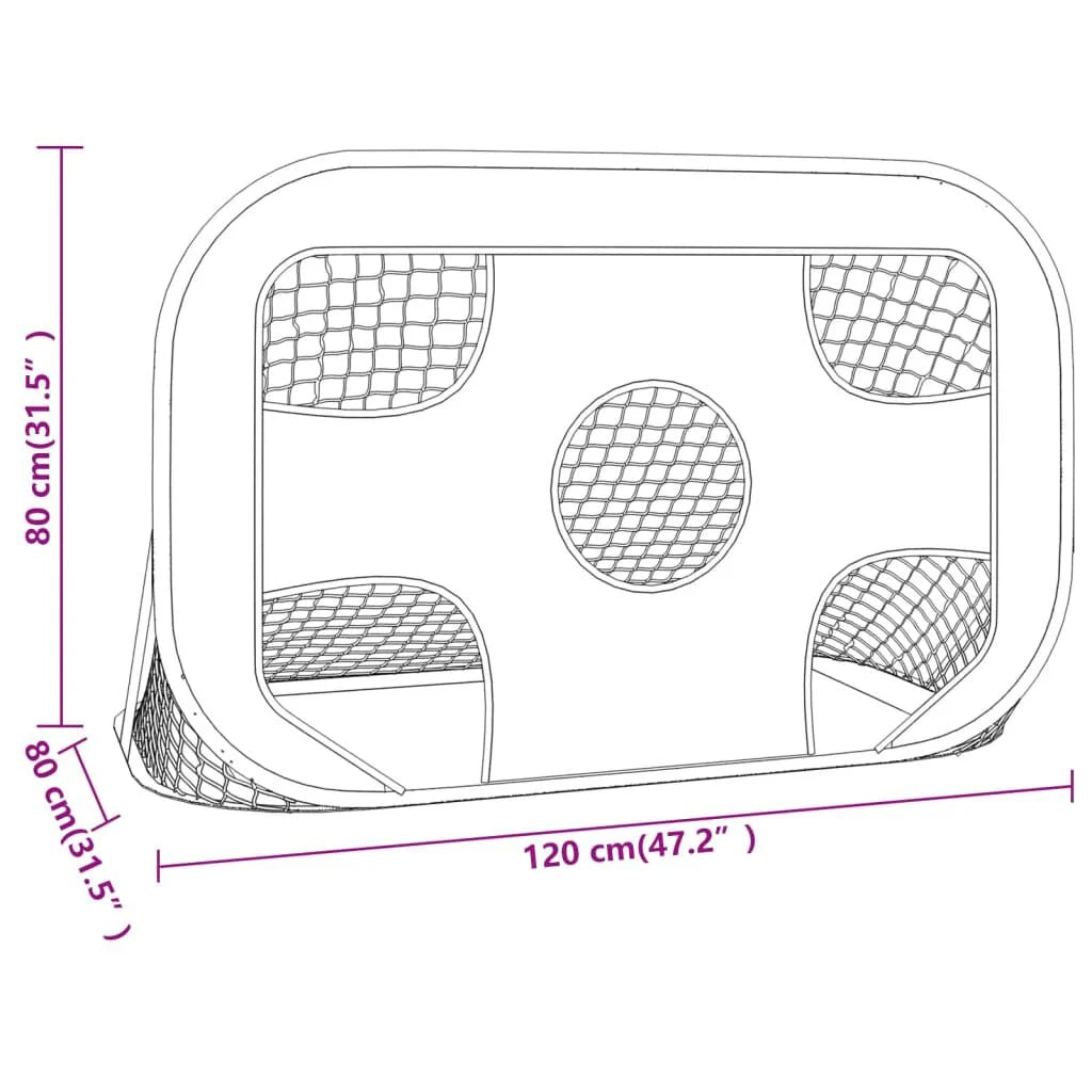 Football Goal Net with Target 47.2"X31.5"X31.5" Polyester