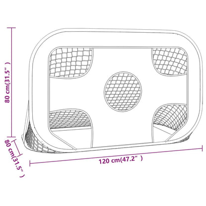 Football Goal Net with Target 47.2"X31.5"X31.5" Polyester